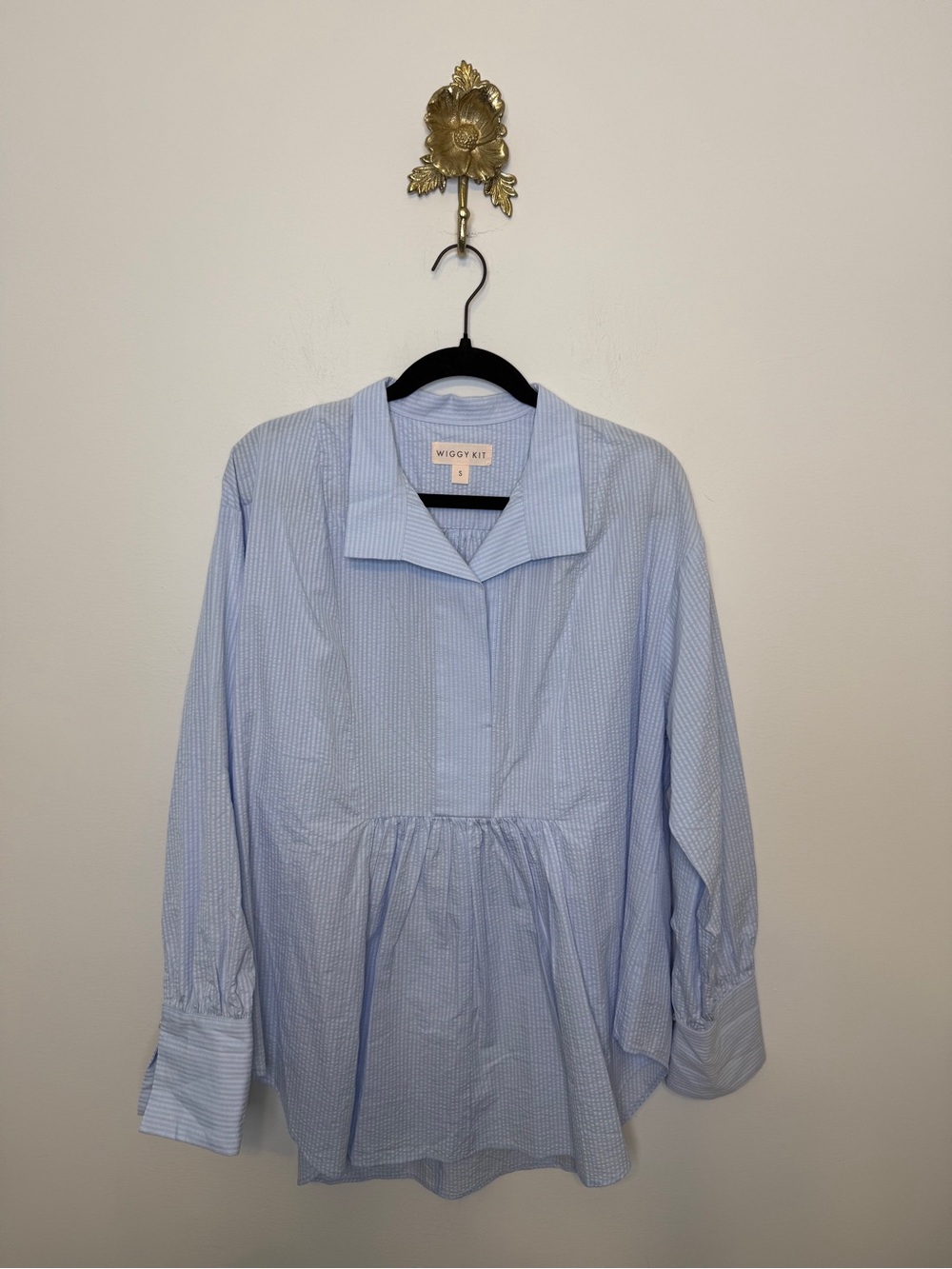 Wiggy Kit Seersucker Tunic Top/Mini Dress S